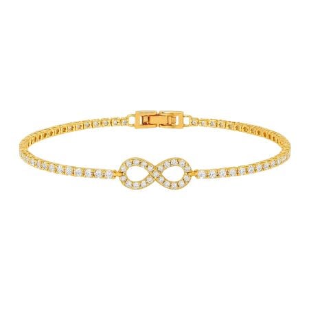 18K Gold Plated Sparkling Infinity Tennis Bracelet